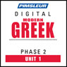 Greek (Modern) Phase 2, Unit 01: Learn to Speak and Understand Modern Greek with Pimsleur Language Programs