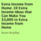 Extra Income From Home: 10 Extra Income Ideas That Can Make You $3,000 in Extra Income From Home (Unabridged) audio book by Brant Bradley